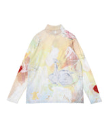 Graphic Slouch Turtleneck Tee-OPEN YY-Forget-me-nots Online Store