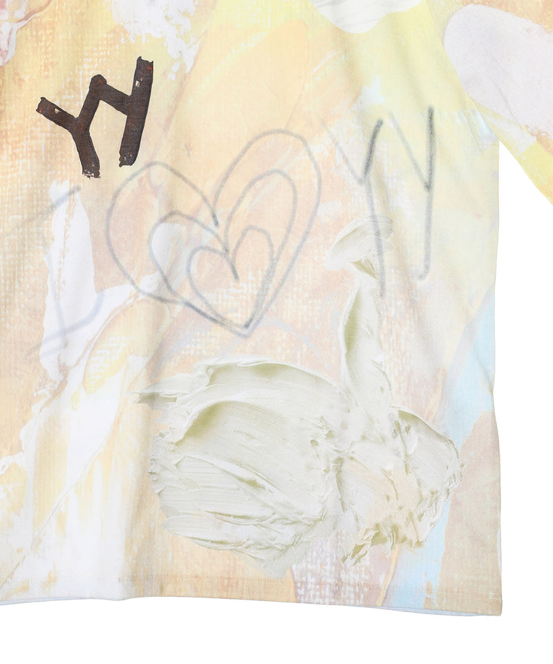 Graphic Slouch Turtleneck Tee-OPEN YY-Forget-me-nots Online Store