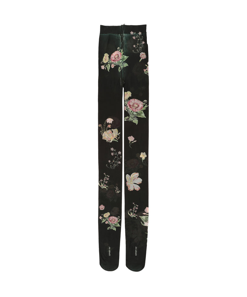 OPEN YY ブラック フローラル タイツ YY Floral Tights｜オープンワイワイ(OPEN YY)｜Forget-me-nots Online