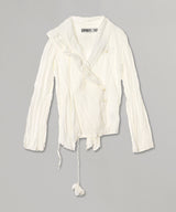 Unbalanced Ruffle Blouse-OPEN YY-Forget-me-nots Online Store