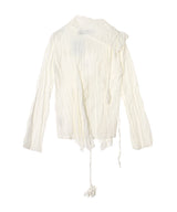 Unbalanced Ruffle Blouse-OPEN YY-Forget-me-nots Online Store