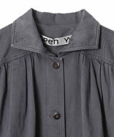 Over Shirred Top Coat-OPEN YY-Forget-me-nots Online Store