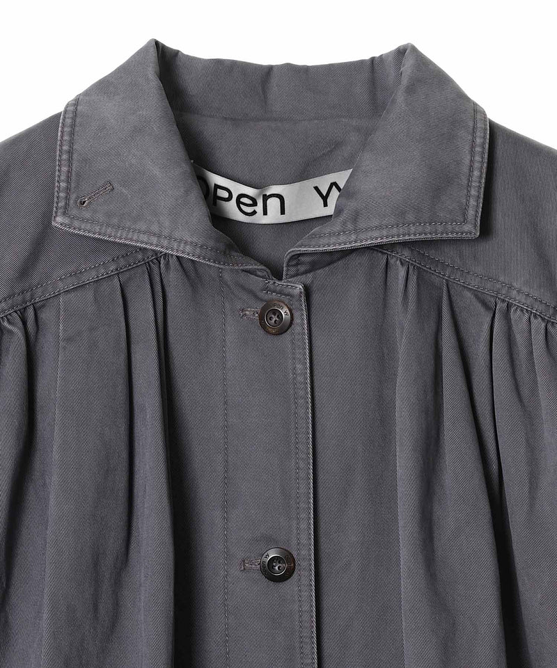 Over Shirred Top Coat｜オープンワイワイ(OPEN YY)｜Forget-me-nots