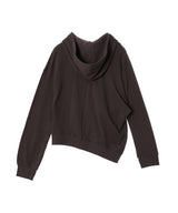 Slant Zip Hoodie-OPEN YY-Forget-me-nots Online Store