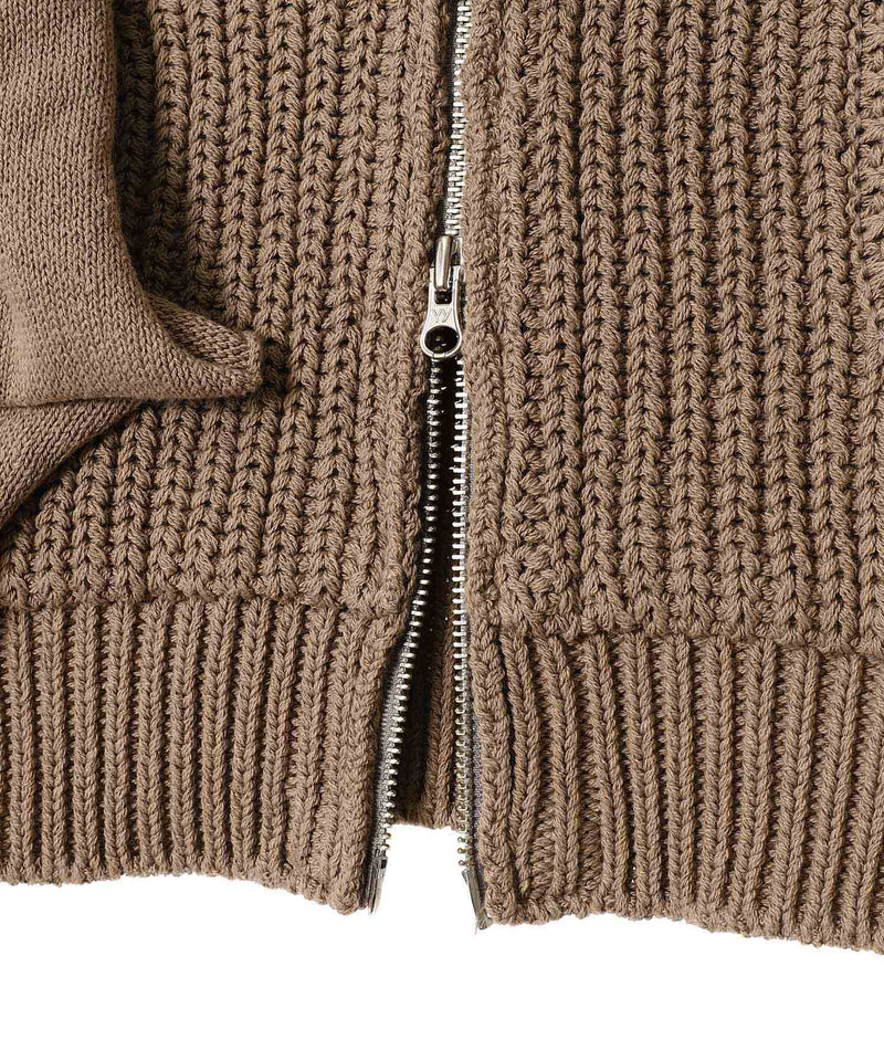 Applique Knit Zipup Jacket｜オープンワイワイ(OPEN YY)｜Forget-me