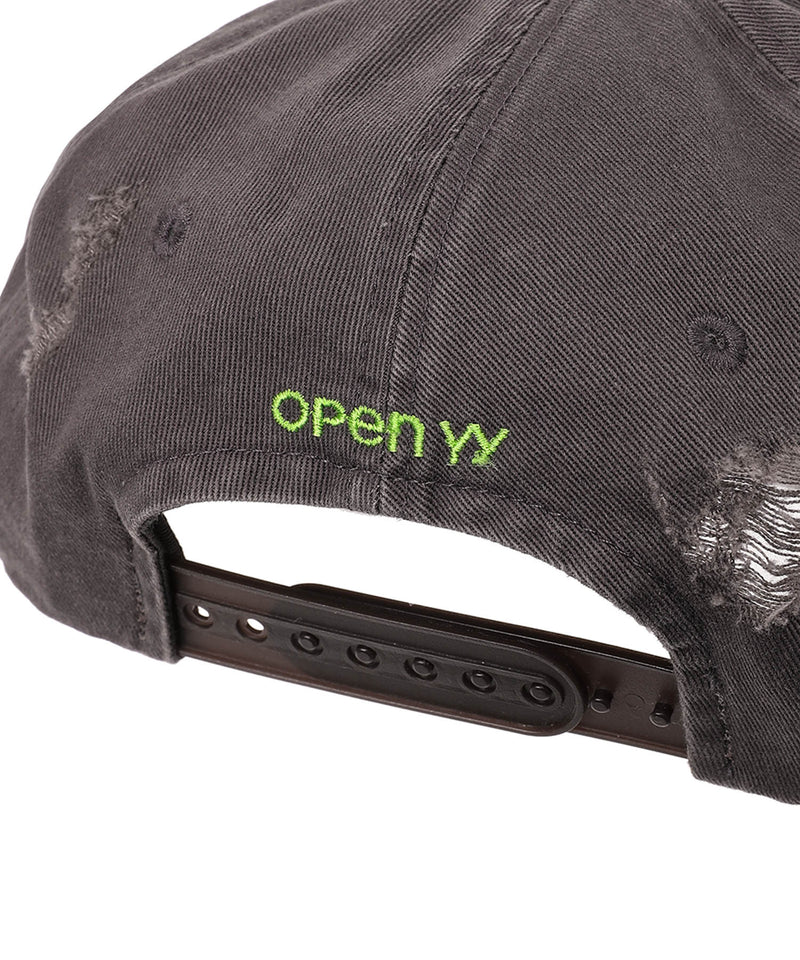 OPENYY オープンワイワイ　ロゴ　刺繍　ボタン　バケットハット チャコール Waiwai Trucker Cap｜オープンワイワイ(OPEN YY)｜Forget-me-nots