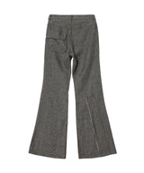 Linen Panelled Raw-Cut Pants-OPEN YY-Forget-me-nots Online Store