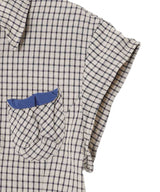 Color Block Wire Shirt-OPEN YY-Forget-me-nots Online Store