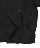 Stripe Double-Breasted Blazer-OPEN YY-Forget-me-nots Online Store