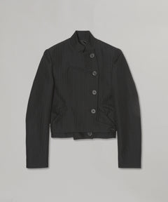 Stripe Double-Breasted Blazer-OPEN YY-Forget-me-nots Online Store