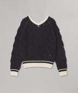 Open Back Pointelle Knit-OPEN YY-Forget-me-nots Online Store