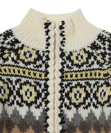 Fair Isle Zip Up Sweater