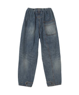 Full Gather Jeans-OPEN YY-Forget-me-nots Online Store