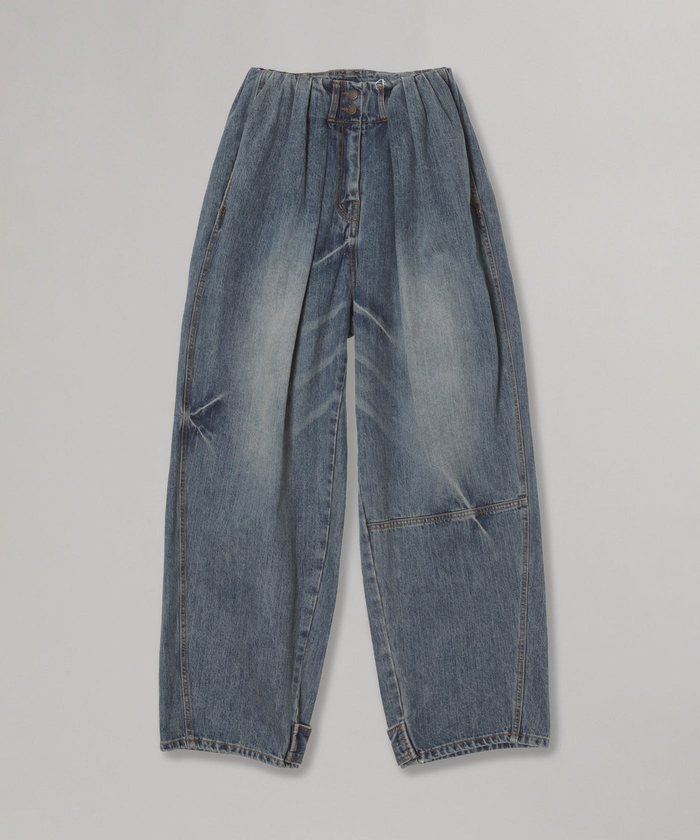 Full Gather Jeans｜オープンワイワイ(OPEN YY)｜Forget-me-nots