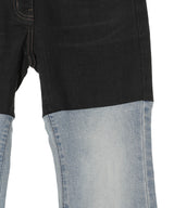 Color Block Bootcut Jeans-OPEN YY-Forget-me-nots Online Store