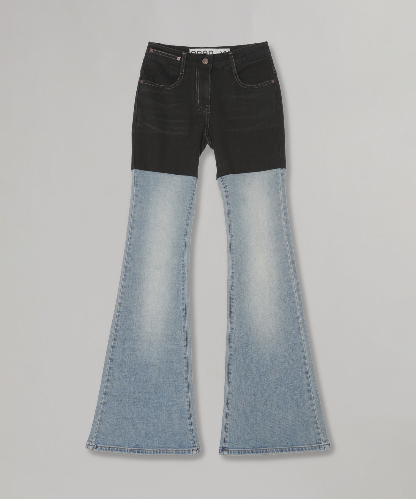 Color Block Bootcut Jeans｜オープンワイワイ(OPEN YY)｜Forget-me
