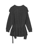 Raw Cut Ruffle Dress Top