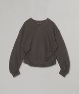 Slouchy V-Neck Sweatshirt
