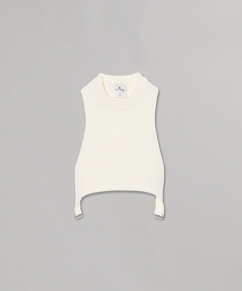 ＜30%Off＞Rib Knit Suspenders Crop Top-courrèges-Forget-me-nots Online Store