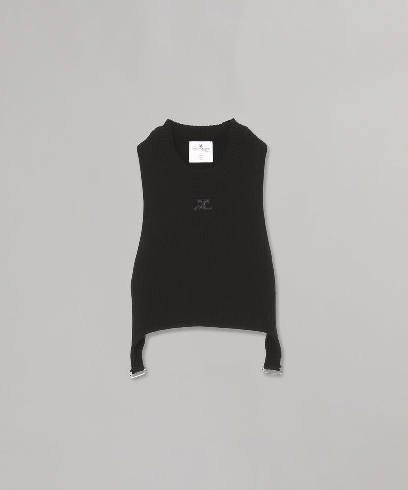 ＜30%Off＞Rib Knit Suspenders Crop Top-courrèges-Forget-me-nots Online Store