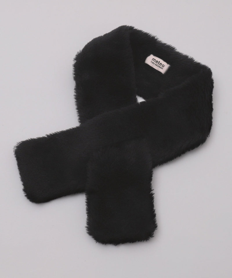 ＜Sale＞Natural Woven Wool Crossed Scarf-Yves Salomon Meteo-Forget-me-nots Online Store