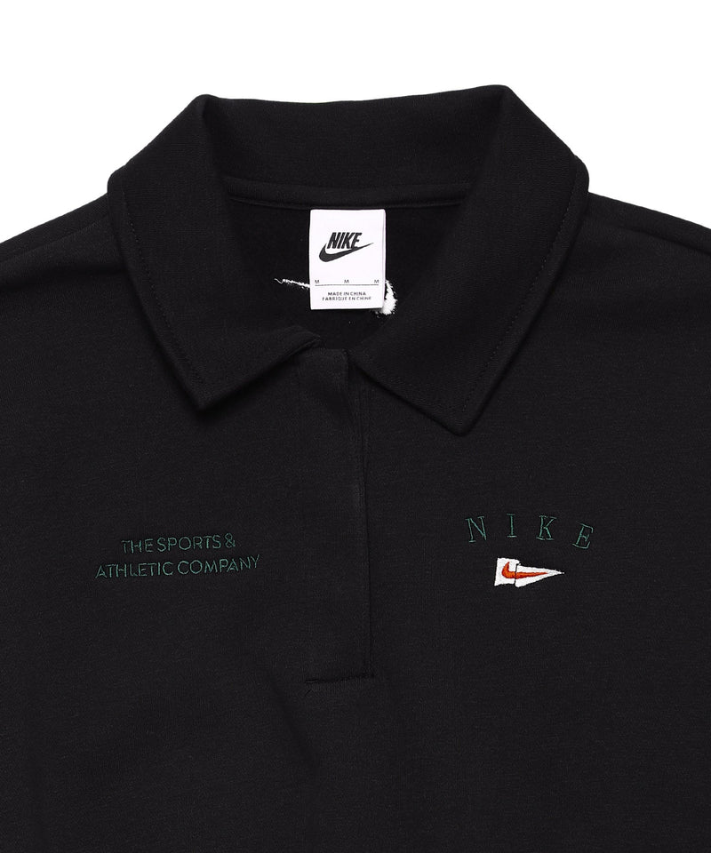 Wmns Nsw Flc L/S Crop Top 3Q Polo NCPS-NIKE-Forget-me-nots Online Store
