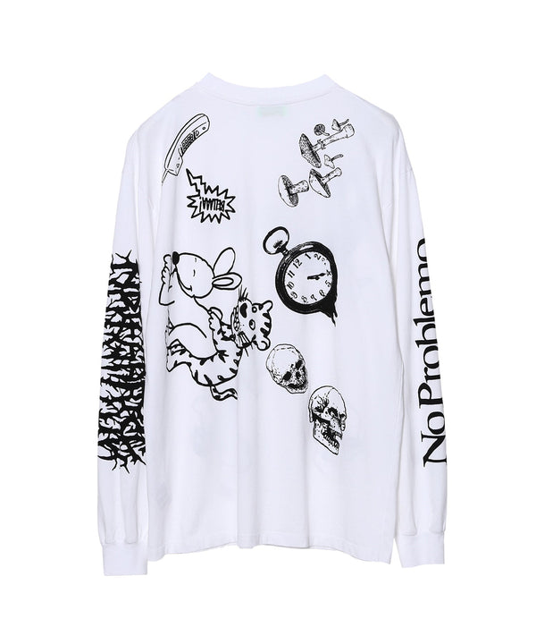 Graphic Mashup Ls Tee-Aries-Forget-me-nots Online Store