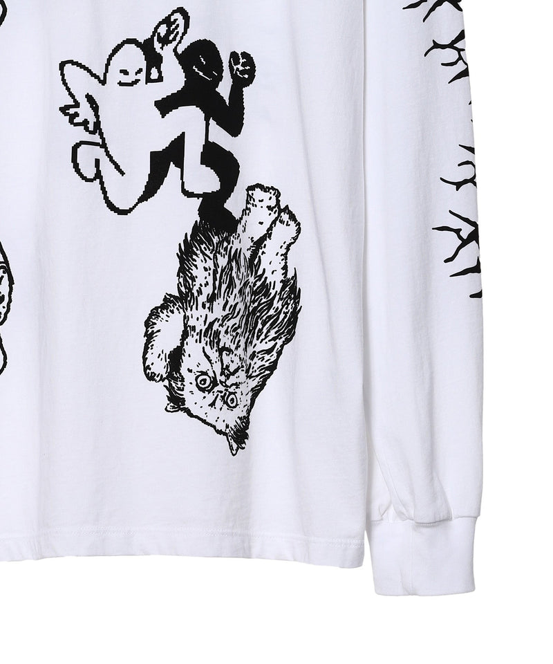 Graphic Mashup Ls Tee-Aries-Forget-me-nots Online Store