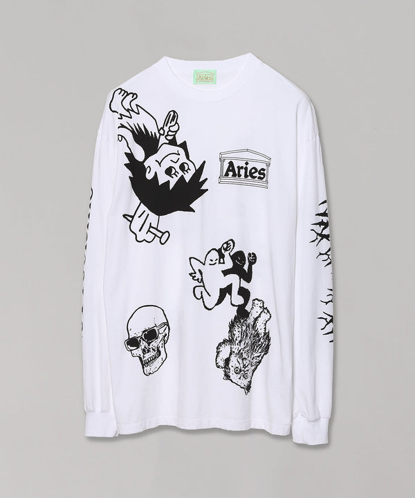 Graphic Mashup Ls Tee-Aries-Forget-me-nots Online Store