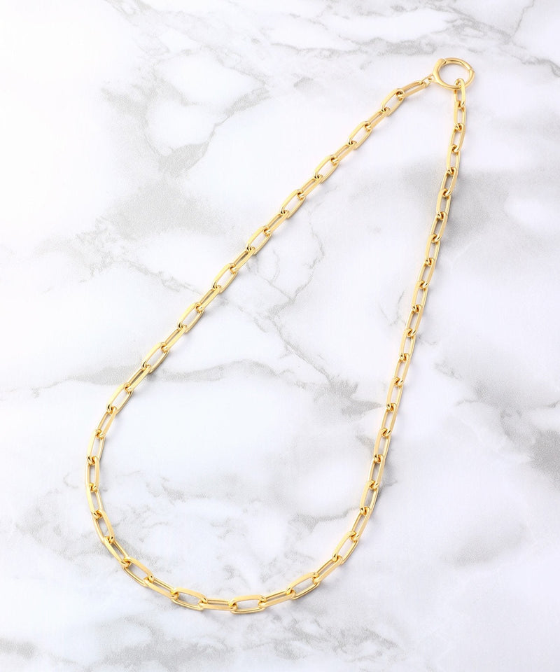 Hoop Necklacecable Chain L-KNOWHOW-Forget-me-nots Online Store