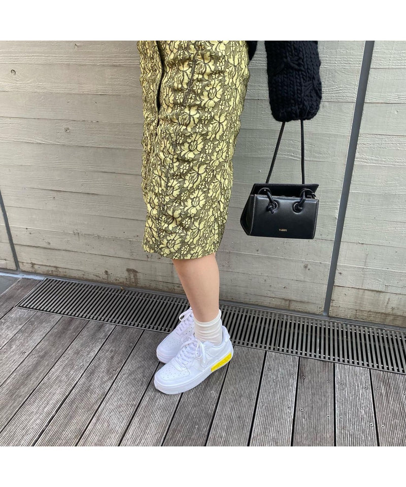 ＜Archive Sale＞Yellow Lace Layered Cotton Midi Skirt-WE11DONE-Forget-me-nots Online Store