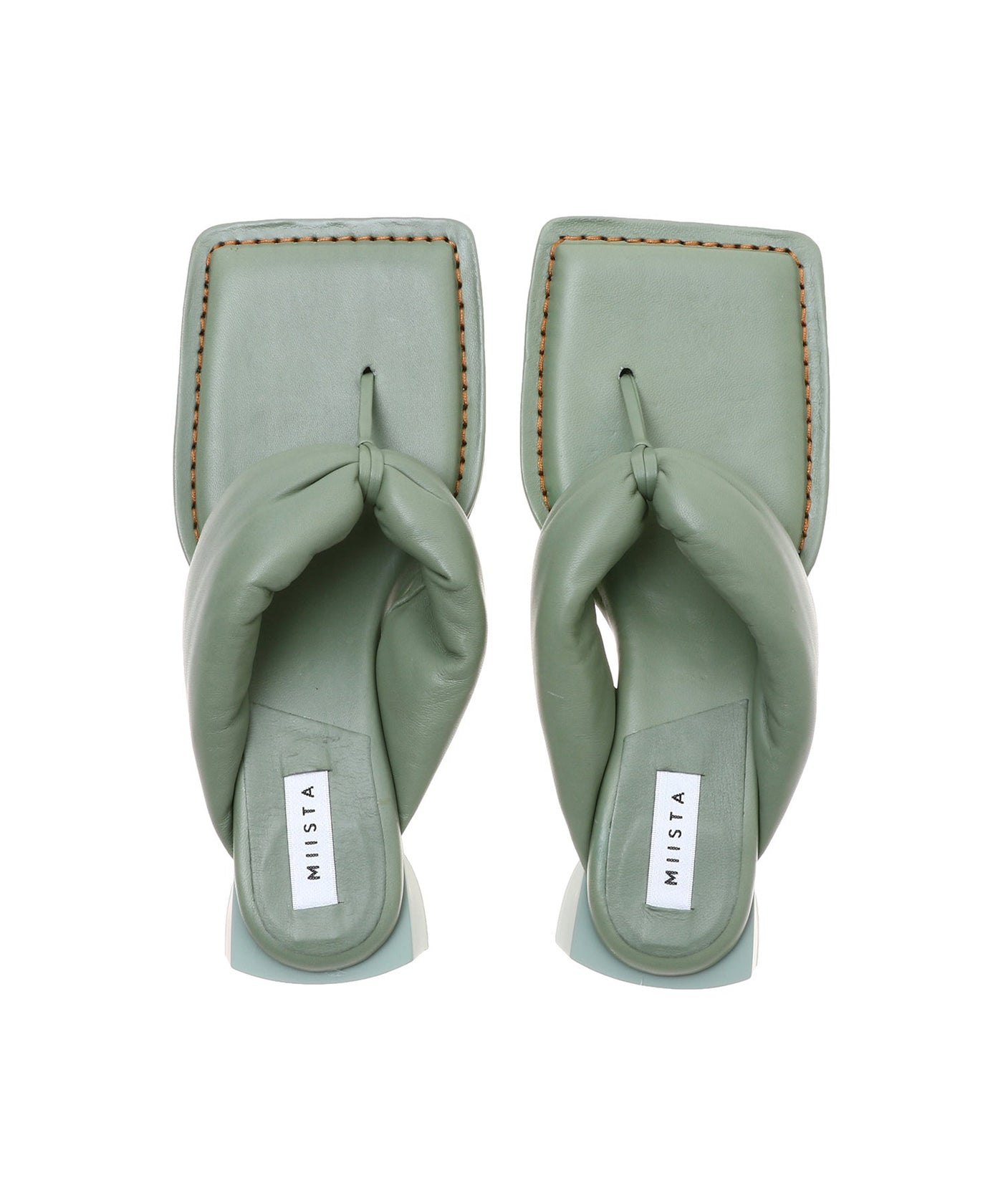 ミスタ(MIISTA)｜Anais Shamrock Green Pathed Nappa Sandals