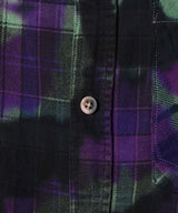 Flannel Shirt->7 Cuts Shirt/Uneven Dye-NEEDLES-Forget-me-nots Online Store