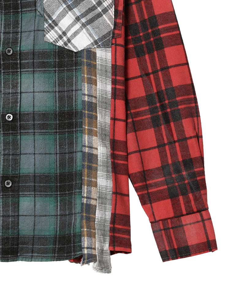 Flannel Shirt->7 Cuts Shirt/Reflection-NEEDLES-Forget-me-nots Online Store