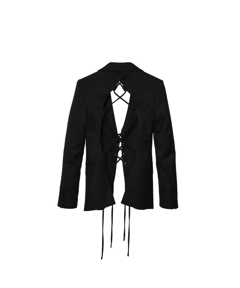 ＜40%Off＞Laced Open Back Tailored Blazer-rokh-Forget-me-nots Online Store
