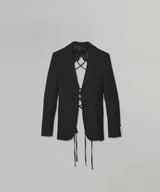 ＜40%Off＞Laced Open Back Tailored Blazer-rokh-Forget-me-nots Online Store