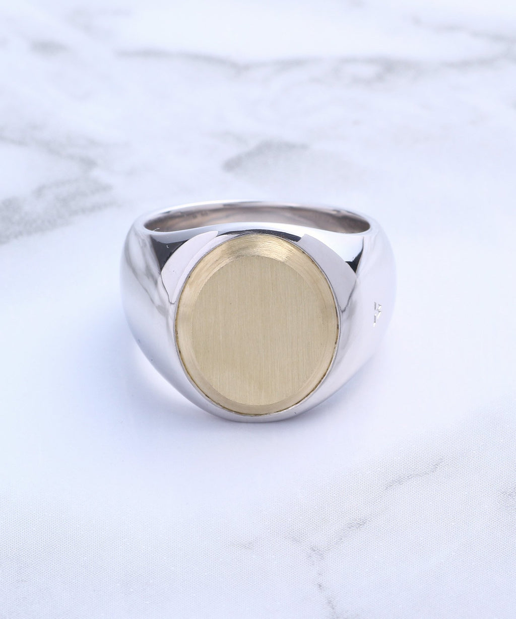 tomwood Oval Gold Top Ring 9K 9金