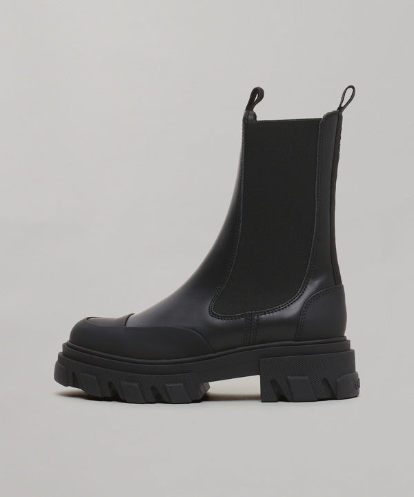 Mid Chelsea Boot Black Stitch-GANNI-Forget-me-nots Online Store
