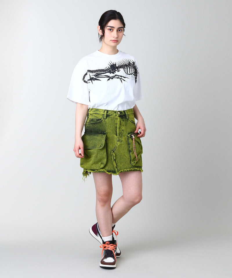 ＜Sale＞Acid Washed Cargo Skirt-Aries-Forget-me-nots Online Store