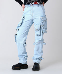 ＜Archive Sale＞Blue Womens Washed Cargo-WE11DONE-Forget-me-nots Online Store