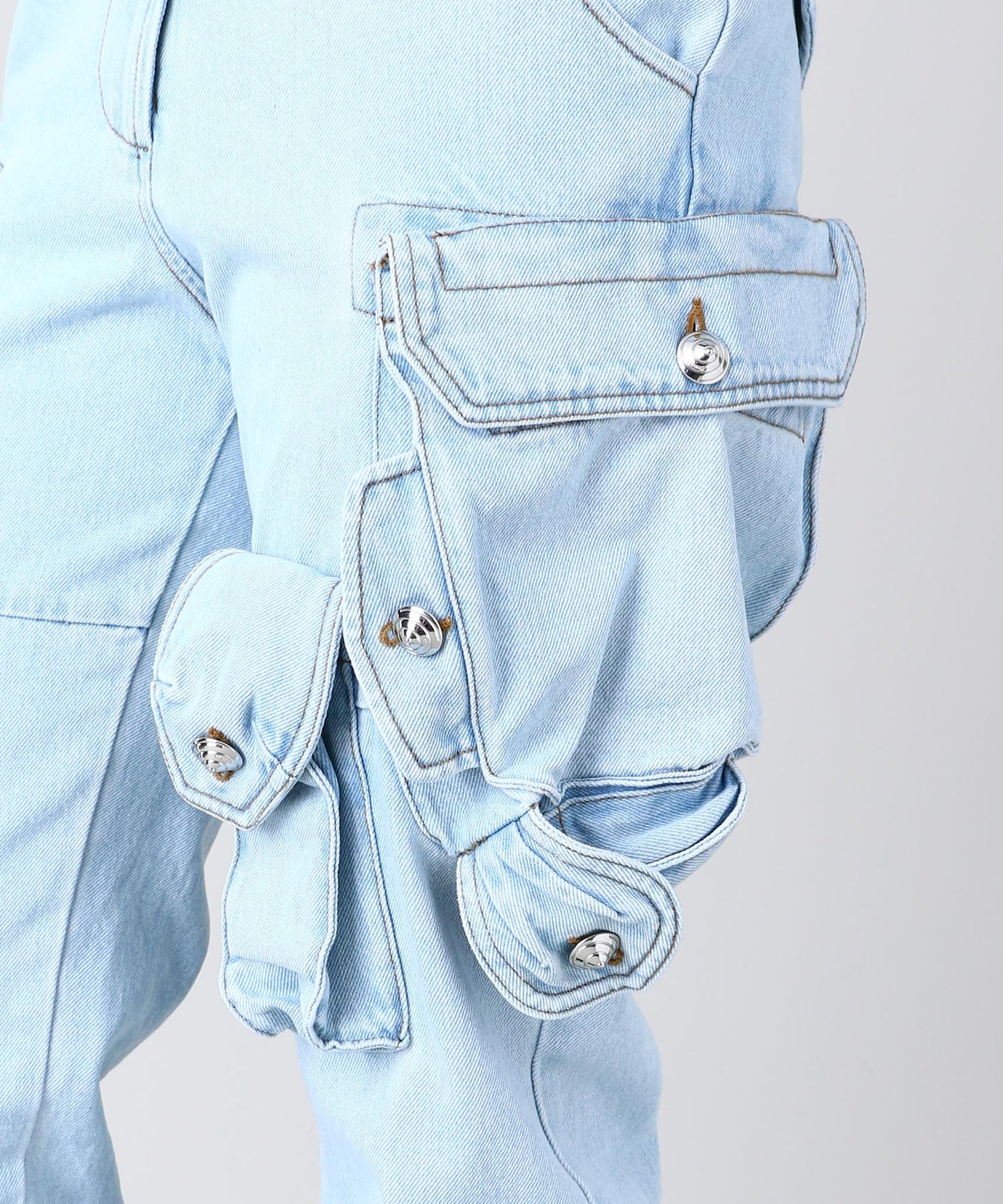 Blue Womens Washed Cargo｜ウェルダン(WE11DONE)｜Forget-me-nots 