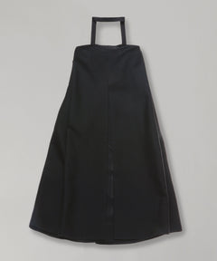 ＜Archive Sale＞Black Wool Silk Slit Detail Long Dress-WE11DONE-Forget-me-nots Online Store