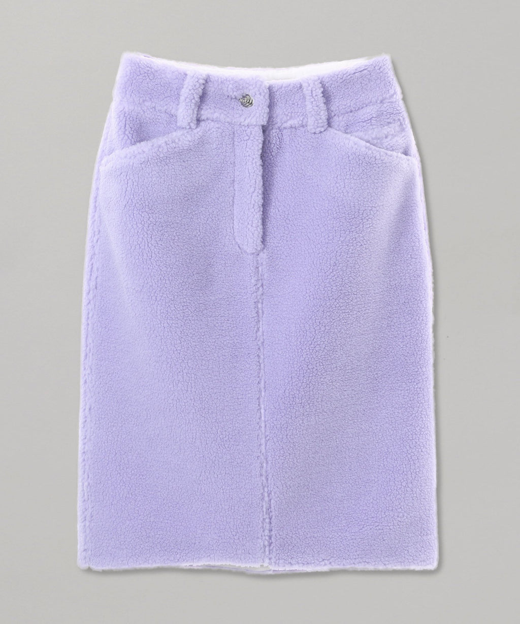 ウェルダン(WE11DONE)｜Purple Fleece Midi Skirt｜Forget-me-nots  