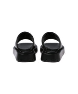 Leather Flat Slide Sandal-FABIO RUSCONI-Forget-me-nots Online Store