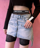 Lace Cycle Shorts-Forget-me-nots-Forget-me-nots Online Store